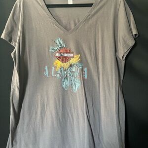 Harley-Davidson Gray Alaska Graphic V-Neck Tee